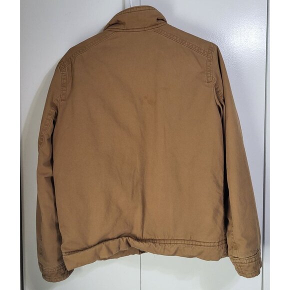 American Eagle Mens Small Brown Utility Jacket y2K Plaid Lined - Picture 2 of 9